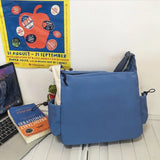 Harajuku Men Women Nylon Crossbody Messenger Bag Girls School Book Bags
