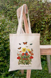 Harajuku No Rain No Flowers Canvas Shopper Bag