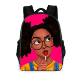 Harajuku Notebook Backpack African Girl 3D Print Waterproof School Bag