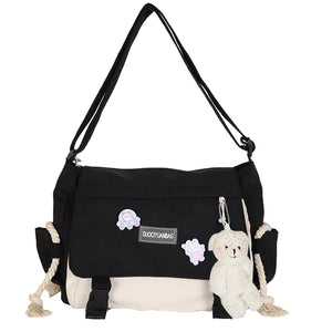 Harajuku Nylon Crossbody Bag Large Capacity for Work Sports