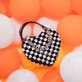Harajuku Plaid Chain Shoulder Totes Bag Heart Bolsa Feminina Punk Y2K Handbag