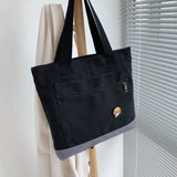 Harajuku Retro Canvas Shoulder Bags Large Capacity Casual Totes