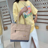 Harajuku Retro Canvas Shoulder Bags Large Capacity Casual Totes