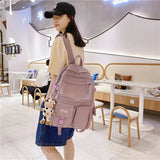 Harajuku School Bags Nylon Women's Backpack Large Capacity Backpacks