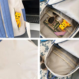 Harajuku Shark Shiba Inu Printing School Bags Mochila Students Backpack