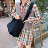 Harajuku Canvas Large Capacity Shoulder Bag for Women