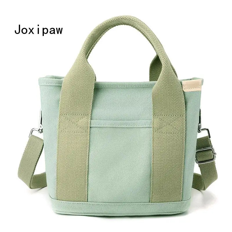 Harajuku Vintage Canvas Tote Bag Casual Shoulder Solid Female Cro