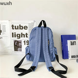 Harajuku Solid Backpack Multifunctional Student Laptop Travel Bag