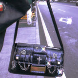Harajuku Spider Shoulder Totes Bags Women Skull Cross Sac A Main Femme Punk