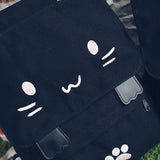 Harajuku Style Cat Print Backpack for Students Women Girls