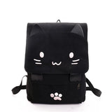 Harajuku Style Cat Print Backpack for Students Women Girls