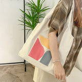 Harajuku Style Large Capacity Women Shoulder Bags Canvas Tote Female Handbags