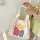 Harajuku Style Large Capacity Women Shoulder Bags Canvas Tote Female Handbags