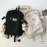 Harajuku Style Teen School Bags for Girls Backpack Solid Women Bookbags