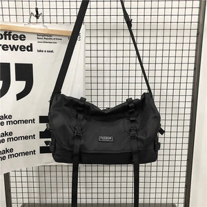 Harajuku Techwear Canvas Crossbody Bag Gothic Women Handbag Purses Shoulder Bag