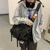 Harajuku Techwear Canvas Bag Gothic Crossbody Bags For Women