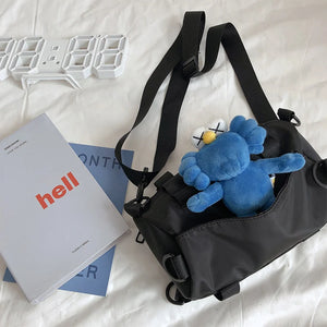 Harajuku Techwear Canvas Sling Gothic Crossbody Bag Fanny Pack