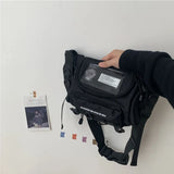 Harajuku Techwear Canvas Sling Bag Gothic Crossbody Bags