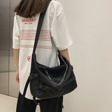 Harajuku Techwear Nylon Sling Gothic Crossbody Bags For Women
