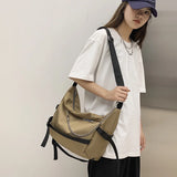 Harajuku Techwear Nylon Sling Gothic Crossbody Bags For Women