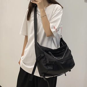 Harajuku Techwear Nylon Sling Gothic Crossbody Bags For Women