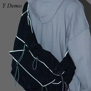 Harajuku Reflective Techwear Shoulder Bag