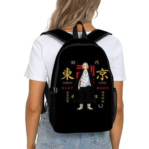 Harajuku Tokyo Revengers School Bag 3D Print Waterproof Backpack Boys Girls