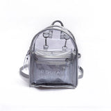 Harajuku Transparent PVC Backpack Women Bookbag Clear Daypack Bag