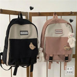 Harajuku Travel Canvas Laptop Backpack Schoolbag Women Mochila Bagpack