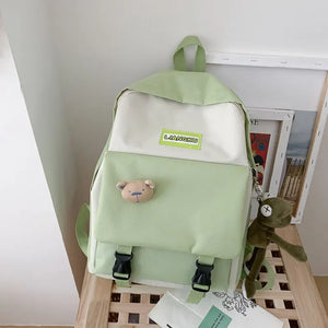 Harajuku Travel Canvas Laptop Backpack Schoolbag Women Mochila Bagpack
