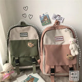 Harajuku Travel Canvas Laptop Backpack Schoolbag Women Mochila Bagpack