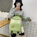 Harajuku Travel Canvas Laptop Backpack Schoolbag Women Mochila Bagpack