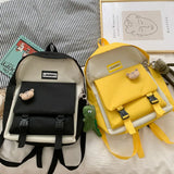 Harajuku Travel Canvas Laptop Backpack Schoolbag Women Mochila Bagpack