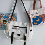 Harajuku Canvas Women Crossbody Bag Casual Handbag Shoulder Bag