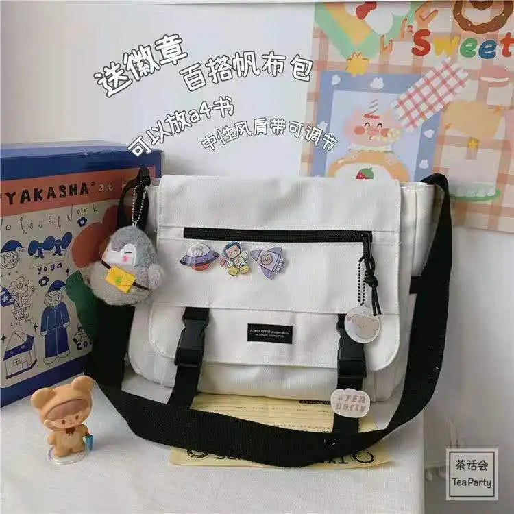 Harajuku Canvas Women Crossbody Bag Casual Handbag