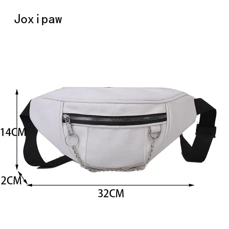 Vintage Canvas Waist Packs for Women Casual Fanny Pack