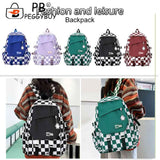 Harajuku Women Backpack Large Capacity Plaid School Bag Portable Travel