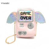Harajuku Mini Messenger Bag 3D Game Machine Style Game Over Printing