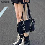Harajuku Women Shoulder Bag Nylon Zipper Chain Handbags