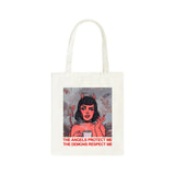 Harajuku Women's Canvas Devil Letter Spoof Printing Casual Shoulder Bag