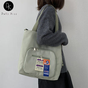 Harajuku Women's Nylon Shoulder Bag Large Capacity Totes for Ladies