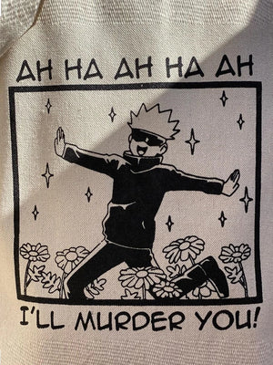 Cute Harajuku Y2K Canvas Shopper Bag