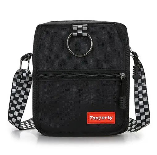 Harajuku Plaid Shoulder Bag Large Size Casual Hip Hop Messenger Bag