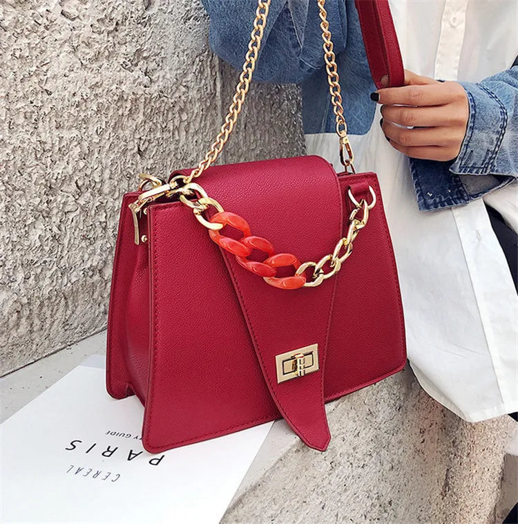 Vintage Leather Messenger Bag Women's Shoulder Bag