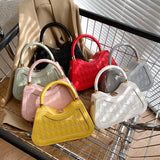 PU Leather Crossbody Bag with Short Rope Handle for Women Handbags