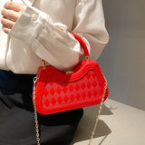 PU Leather Crossbody Bag with Short Rope Handle for Women Handbags