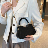 PU Leather Crossbody Bag with Short Rope Handle for Women Handbags