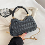 PU Leather Crossbody Bag with Short Rope Handle for Women Handbags