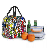 Haring Rainbow Dance Lunch Tote Bag for Women