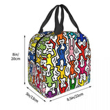 Haring Rainbow Dance Lunch Tote Bag for Women